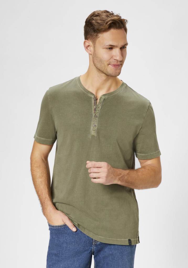 Paddocks Henley single jersey normale Passform - dusty olive Neueste Mode