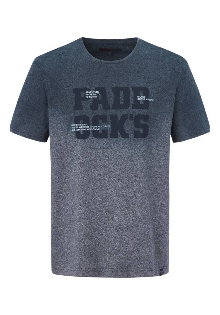 Paddocks round neck color melange jersey normale Passform - navy melange Online Outlet