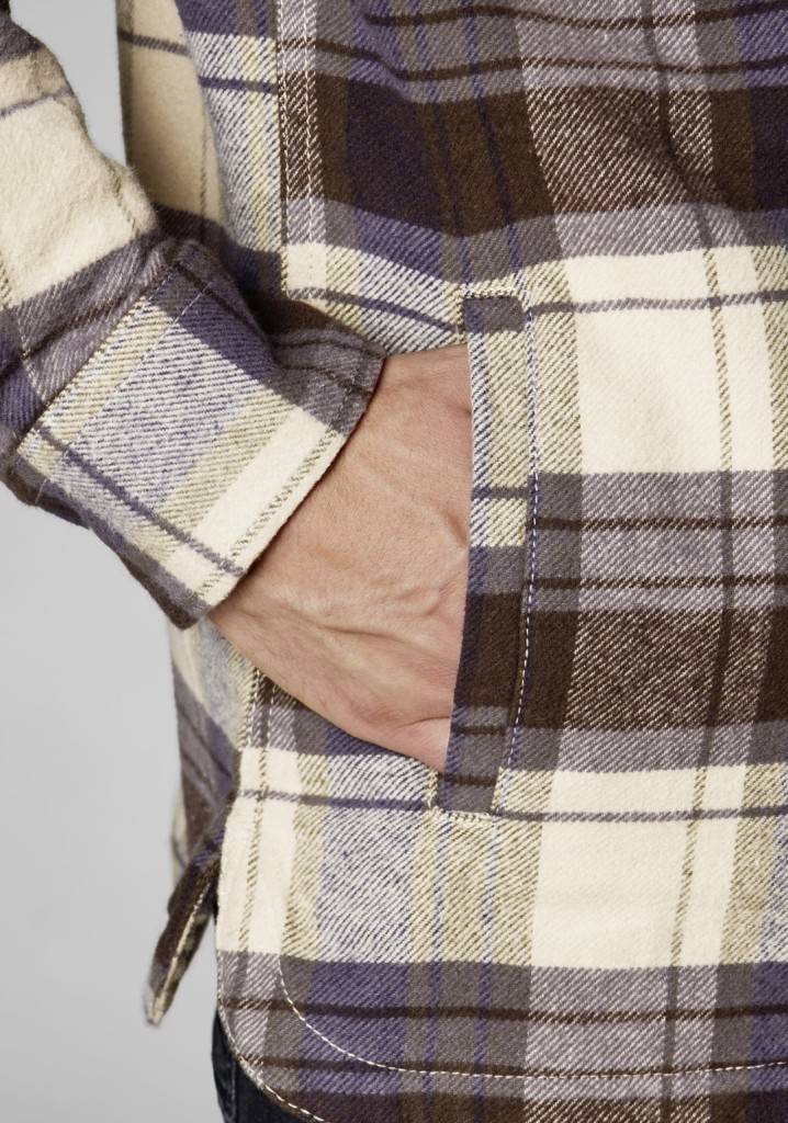 Paddocks flanell check overshirt with two pockets normale Passform - olive Zeitlich begrenztes Angebot