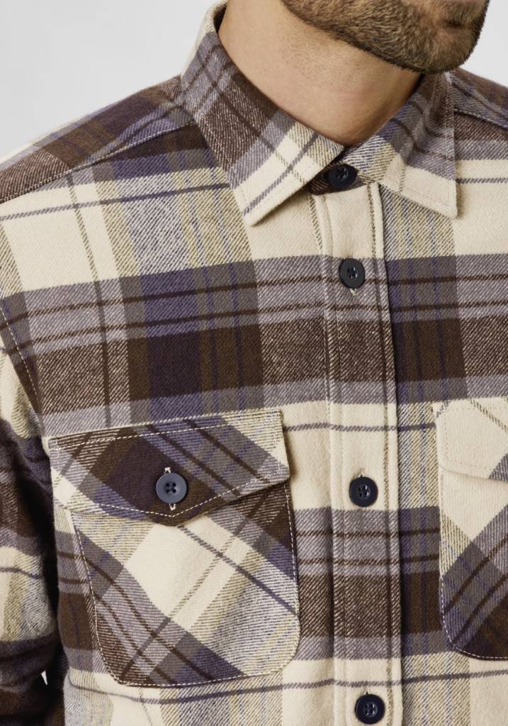 Paddocks flanell check overshirt with two pockets normale Passform - olive Zeitlich begrenztes Angebot