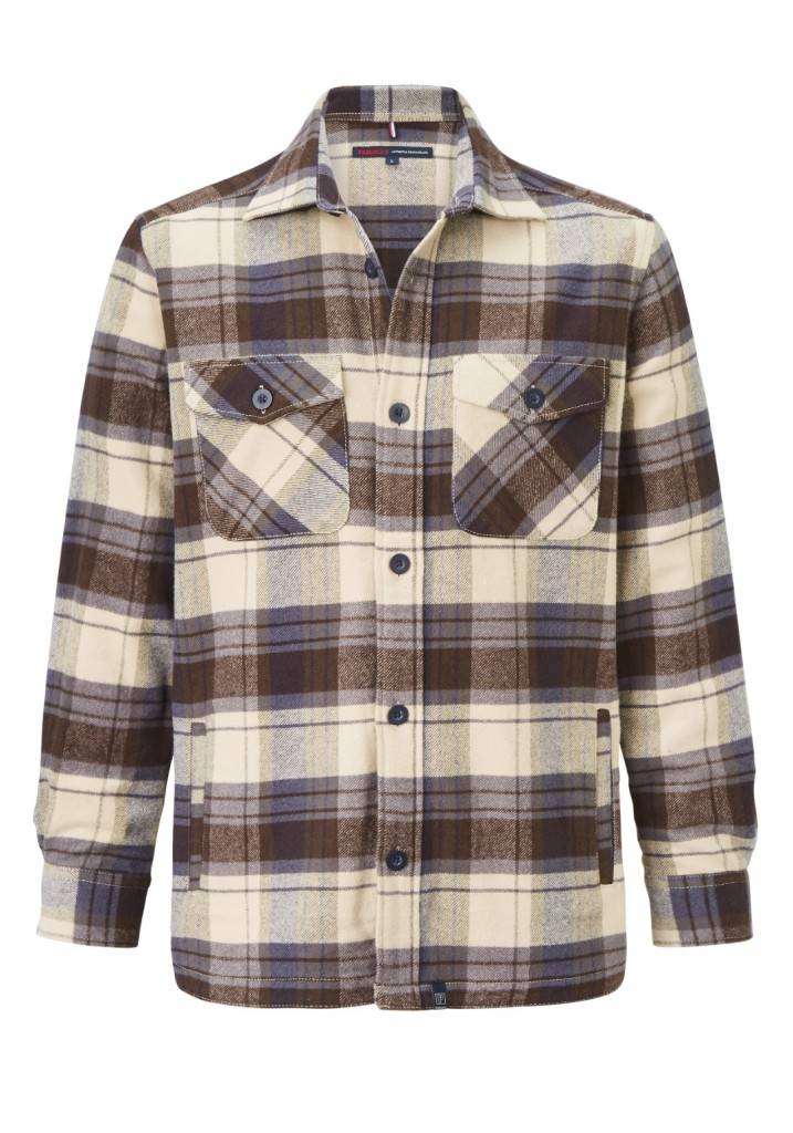 Paddocks flanell check overshirt with two pockets normale Passform - olive Zeitlich begrenztes Angebot