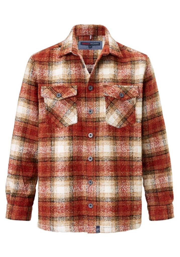 Paddocks Overshirt big check with 2 bust pockets normale Passform - Red Zeitbegrenzte Promotion