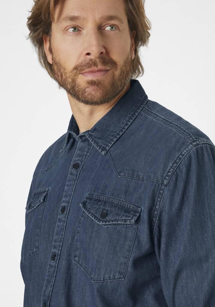 Paddocks Long sleeve shirt normale Passform - medium blue Kostenloser Versand