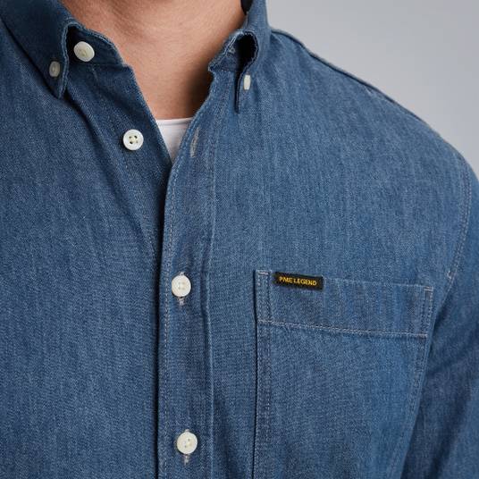 Pme Legend Hemd mit Indigo-Waschung Kostenloser Versand