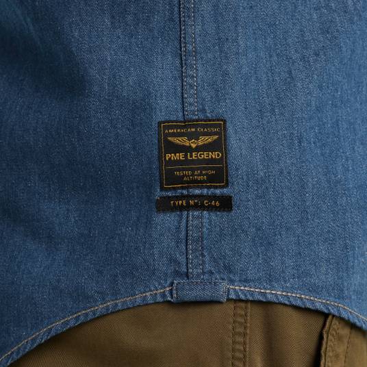 Pme Legend Hemd mit Indigo-Waschung Kostenloser Versand