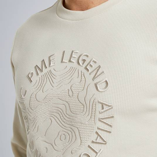 Pme Legend Sweatshirt mit Waffelstruktur Vierteljährliche Förderung