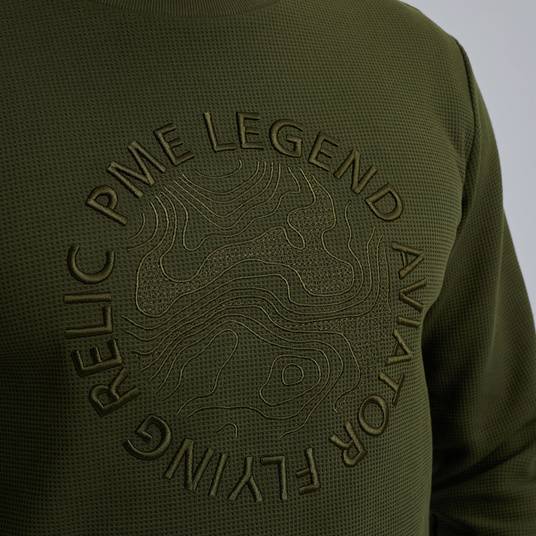 Pme Legend Sweatshirt mit Waffelstruktur Riesige Rabatte