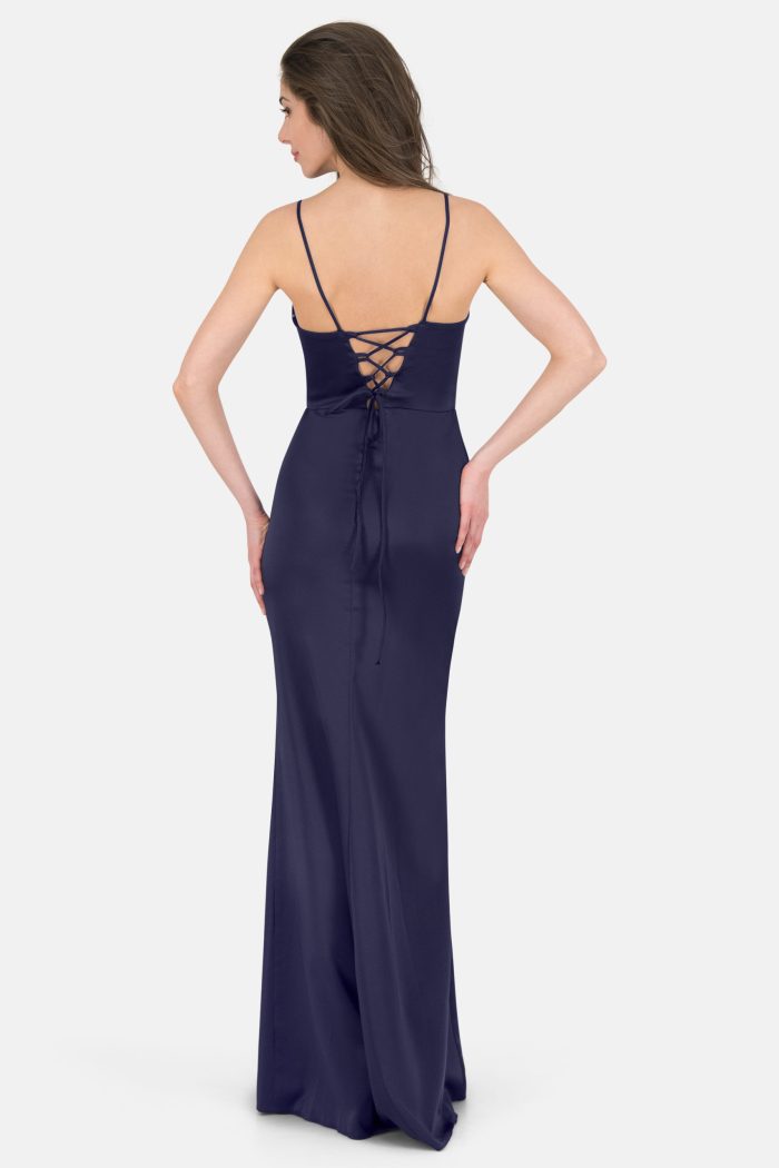 Prestije Satin Maxikleid mit Trägern Lagerräumung