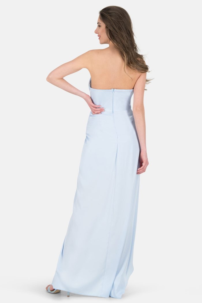 Prestije Maxikleid Satin Rückenfrei Tiefpreis