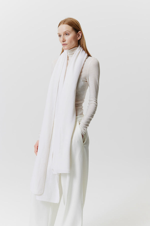 Prinz Berlin Kaschmir Schal Fine Knit Off-White Jubiläumsangebot