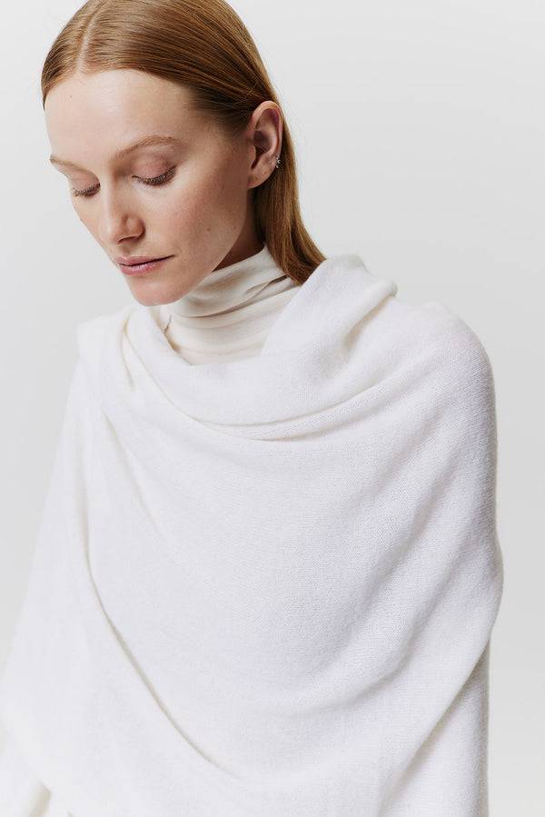 Prinz Berlin Kaschmir Schal Fine Knit Off-White Jubiläumsangebot