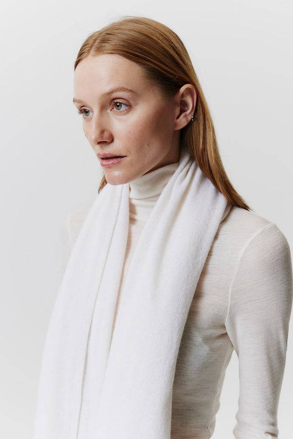 Prinz Berlin Kaschmir Schal Fine Knit Off-White Jubiläumsangebot