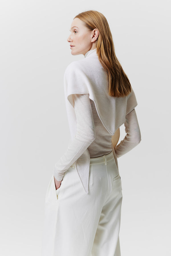 Prinz Berlin Kaschmir Triangle Fine Knit Off-White