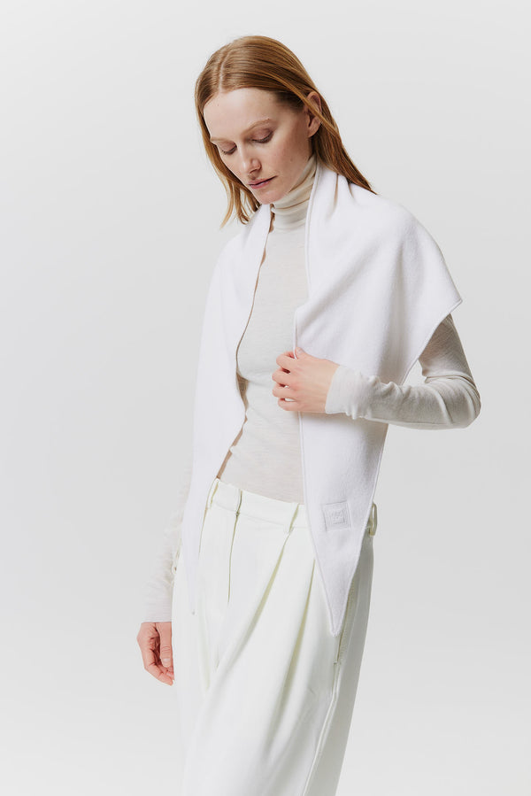 Prinz Berlin Kaschmir Triangle Fine Knit Off-White Neueste Mode