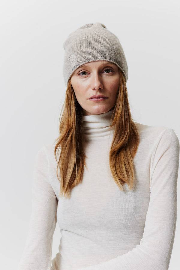 Prinz Berlin Kaschmir Beanie Fine Knit Beige Exklusive Angebote