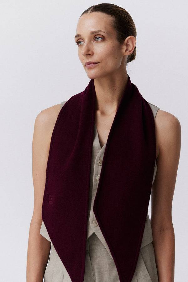 Prinz Berlin Kaschmir Bandeau Fine Knit Bordeaux Neuheiten