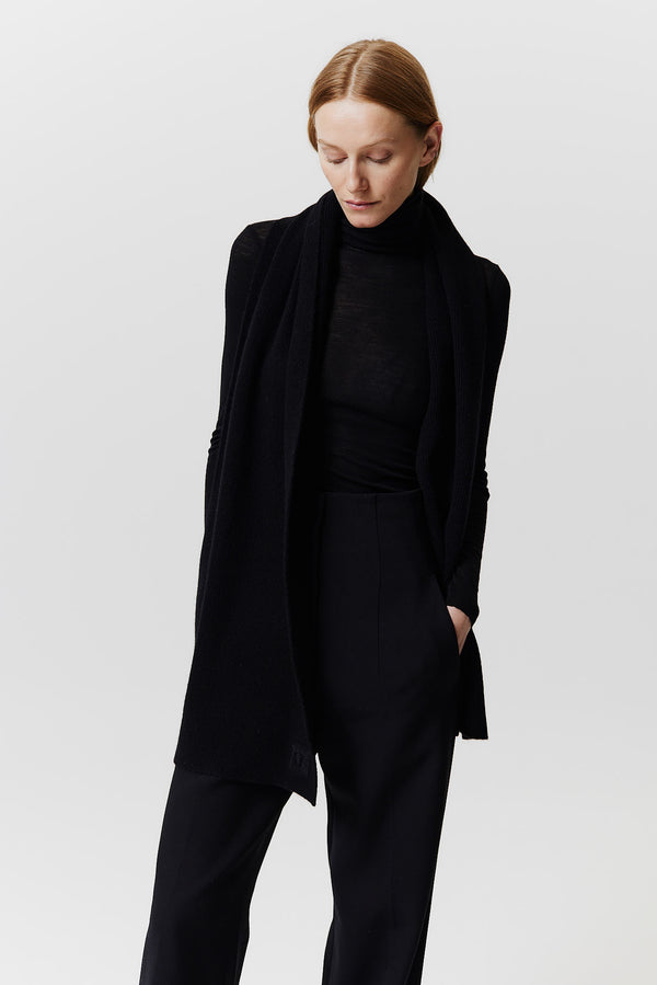Prinz Berlin Kaschmir Schal Classic Knit Schwarz Tägliche Deals