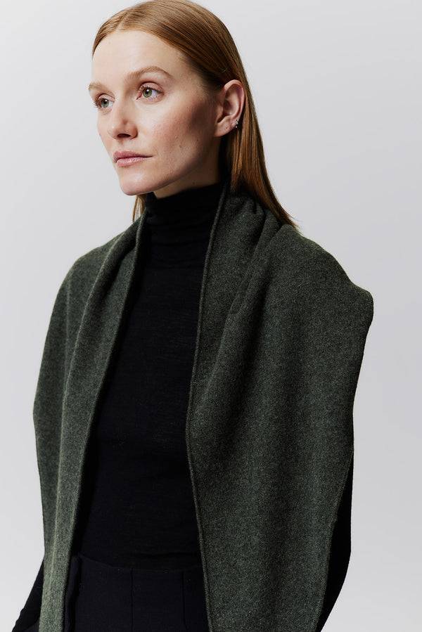 Prinz Berlin Kaschmir Triangle Fine Knit Grün VIP-Rabatte