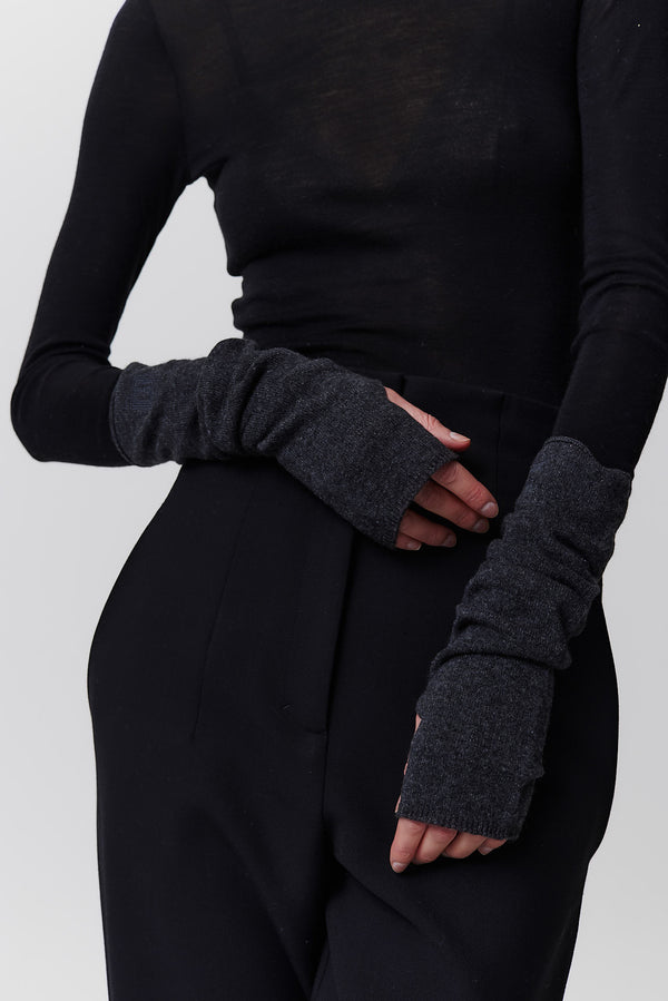 Prinz Berlin Kaschmir Arm Warmers Fine Knit Graphit Wochenangebot