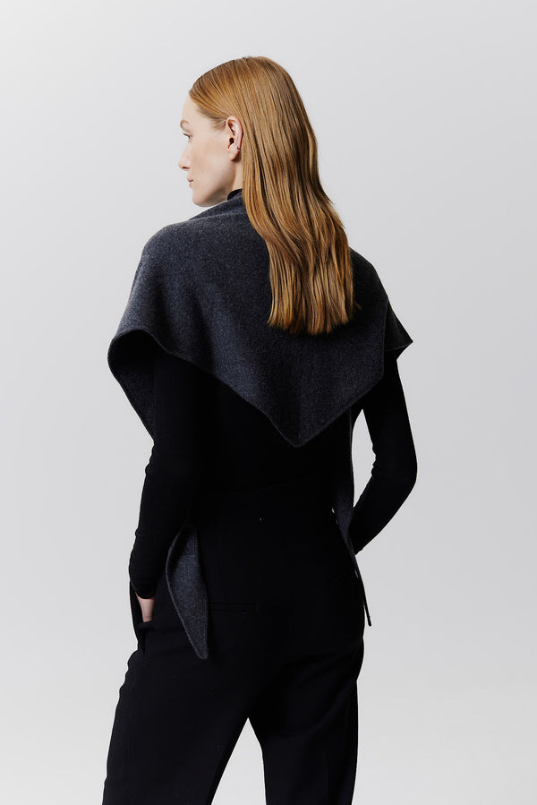 Prinz Berlin Kaschmir Triangle Fine Knit Graphit Neueste Stile