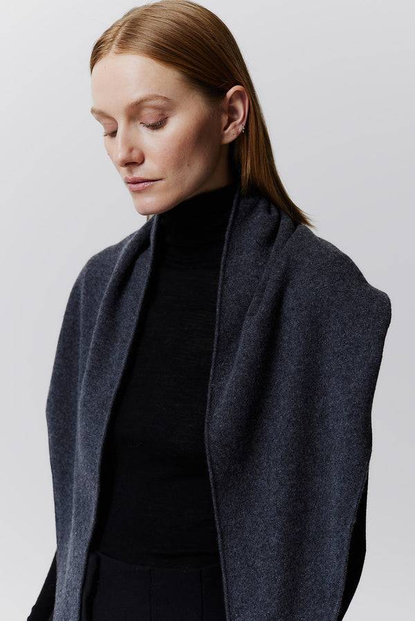 Prinz Berlin Kaschmir Triangle Fine Knit Graphit Neueste Stile