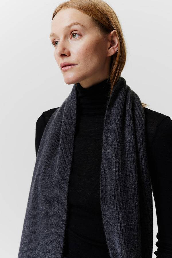 Prinz Berlin Kaschmir Schal Classic Knit Graphit Zeitbegrenzte Promotion