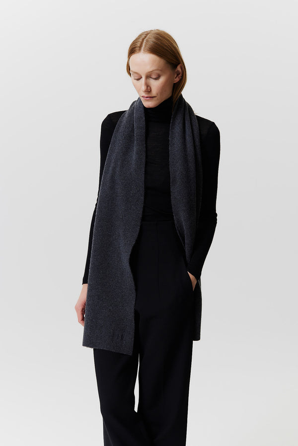 Prinz Berlin Kaschmir Schal Classic Knit Graphit Zeitbegrenzte Promotion