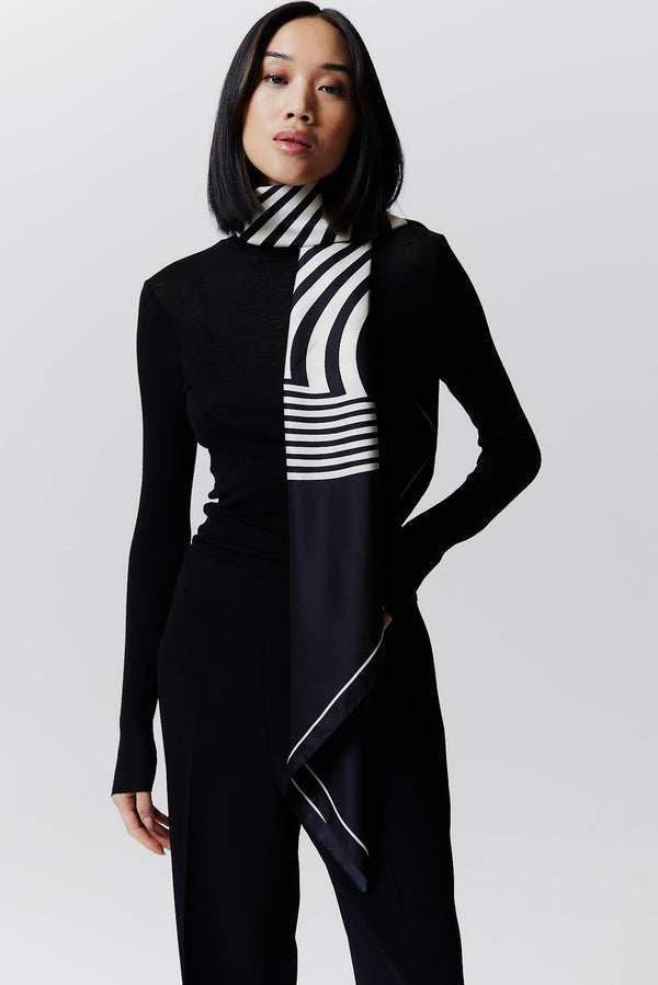 Prinz Berlin Seidentuch Swirl 123 Schwarz Bis zu 50% Rabatt