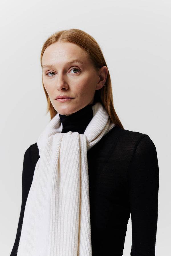 Prinz Berlin Kaschmir Schal Classic Knit Off-White Bis zu 60% Rabatt
