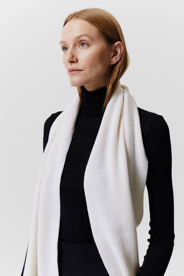 Prinz Berlin Kaschmir Schal Classic Knit Off-White Bis zu 60% Rabatt