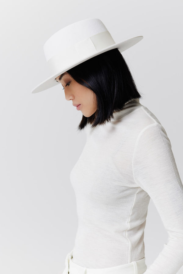 Prinz Berlin Merino 344 Hut Short Brim Weiß Nur für heute