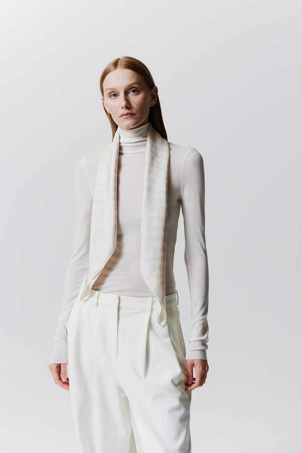 Prinz Berlin Seidentuch Illusion 90 Off-White Sonderangebot der Fabrik