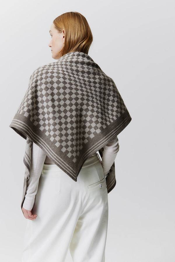 Prinz Berlin Kaschmir Triangle Jacquard Taupe Nur noch ein Tag übrig