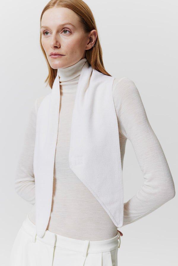 Prinz Berlin Kaschmir Bandeau Fine Knit Off-White Super Rabatt