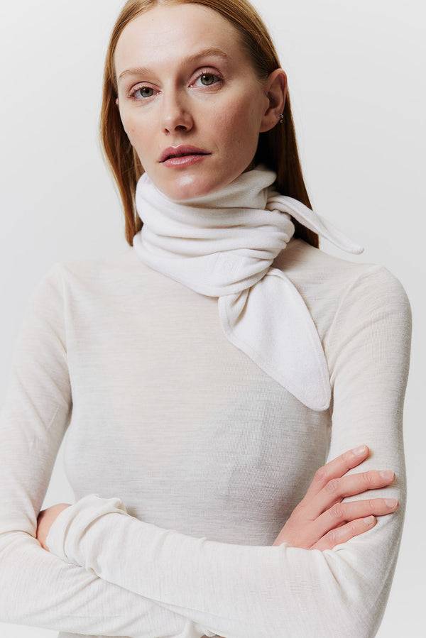 Prinz Berlin Kaschmir Bandeau Fine Knit Off-White Super Rabatt