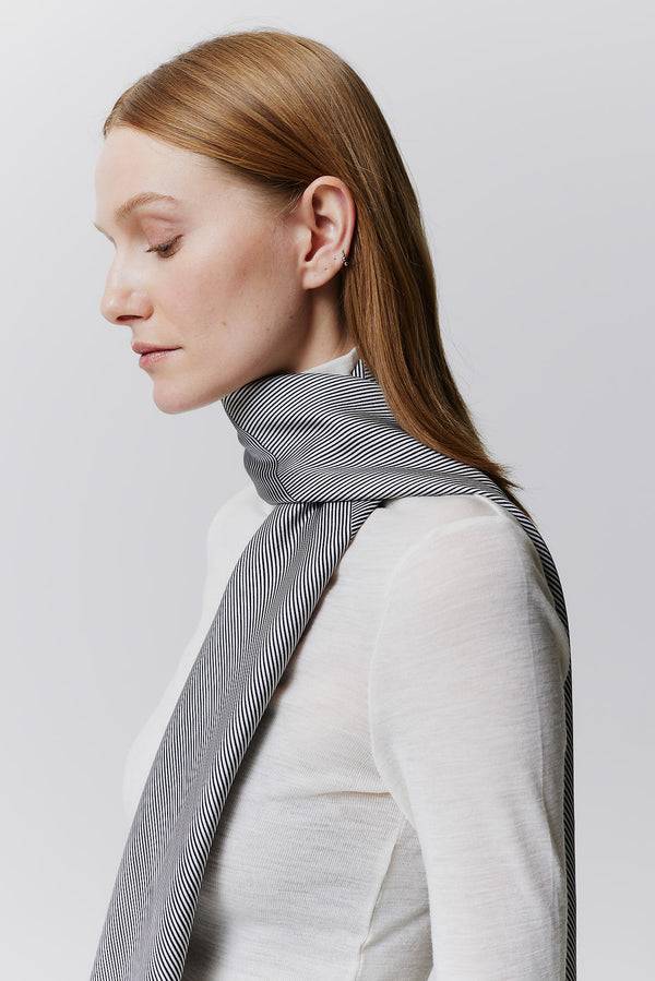 Prinz Berlin Seidentuch Stripes 123 Off-White zollfrei