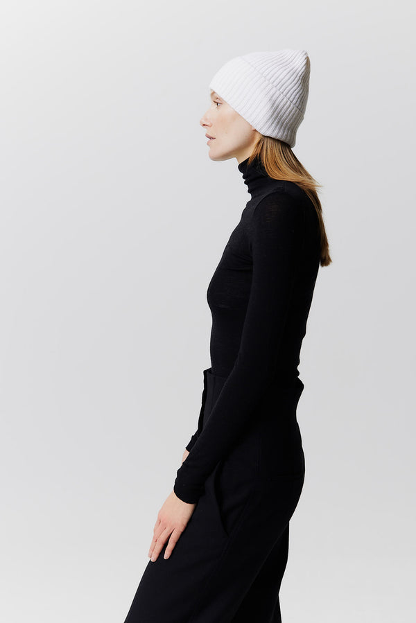 Prinz Berlin Kaschmir Beanie Rib Knit Off-White Online