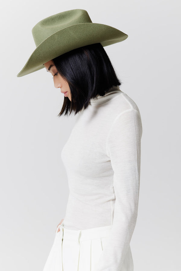 Prinz Berlin Merino Cowboy Hut Lifted Brim Pistazie Günstiger Verkauf