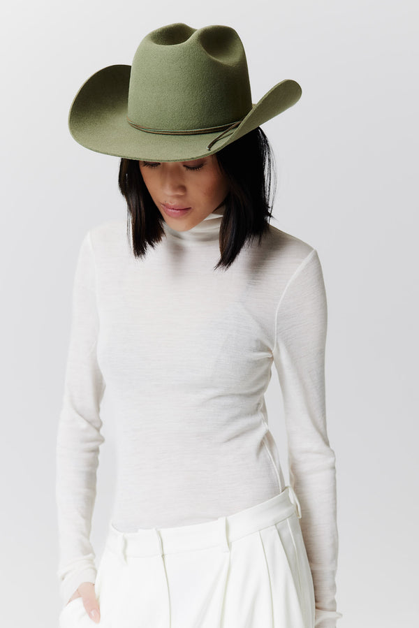Prinz Berlin Merino Cowboy Hut Lifted Brim Pistazie Günstiger Verkauf