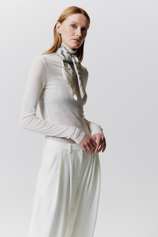 Prinz Berlin Seidentuch Paisley 70 Off-White Meist gekauft