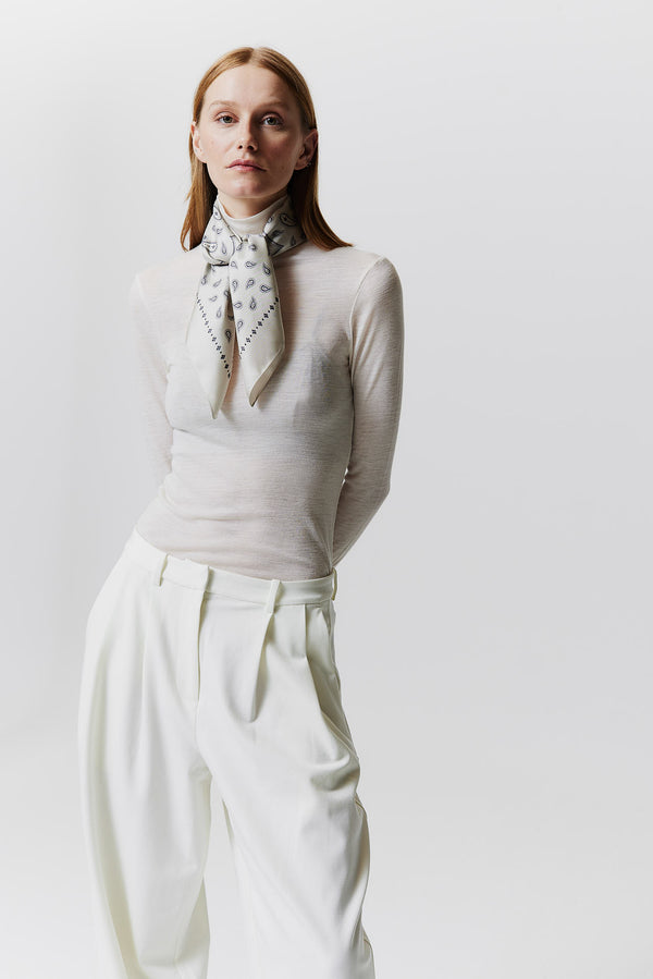 Prinz Berlin Seidentuch Paisley 70 Off-White Meist gekauft