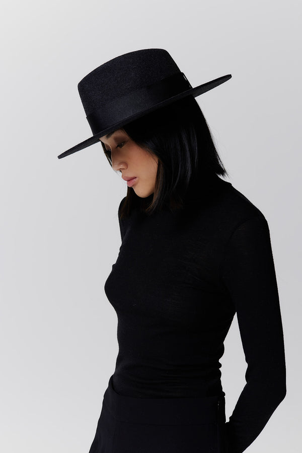 Prinz Berlin Merino Fedora Hut Short Brim Graphite Versandkostenfrei