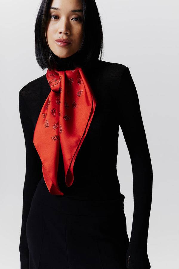 Prinz Berlin Seidentuch Paisley 90 Rot Begrenztes Angebot
