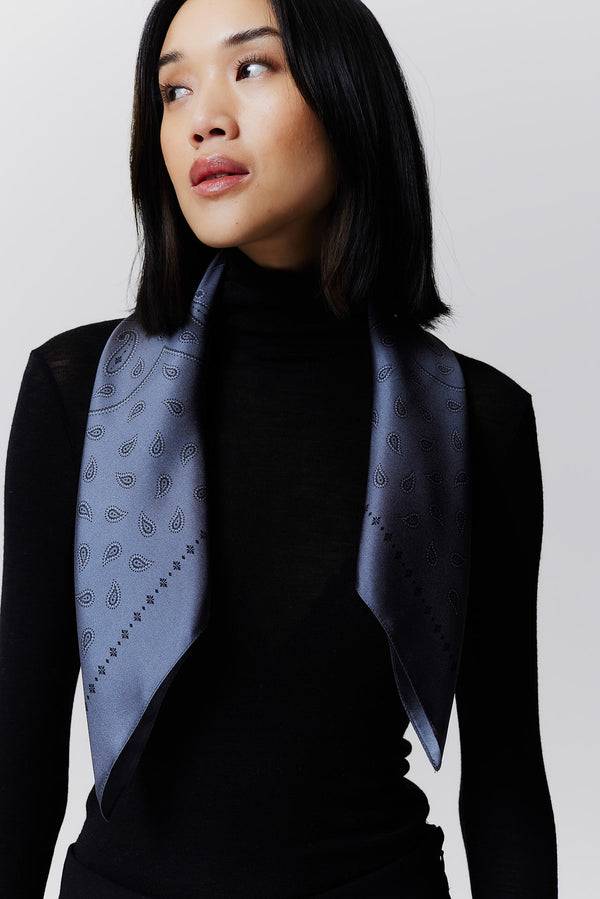 Prinz Berlin Seidentuch Paisley 70 Steingrau Online Shopping