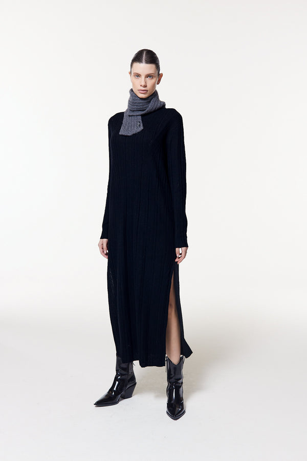 Prinz Berlin Kaschmir Kurzschal Hand Knit Grau Muttertagsangebot