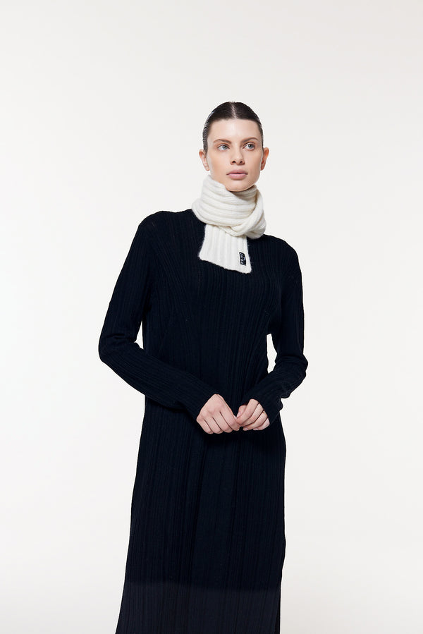 Prinz Berlin Kaschmir Kurzschal Hand Knit Weiß Valentinstagsangebot