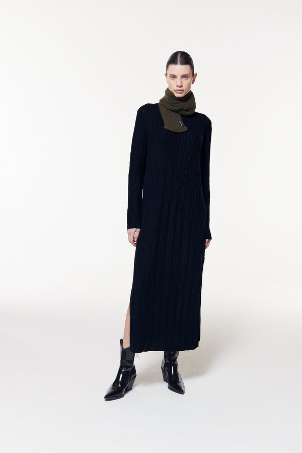 Prinz Berlin Kaschmir Kurzschal Hand Knit Grün Online Outlet