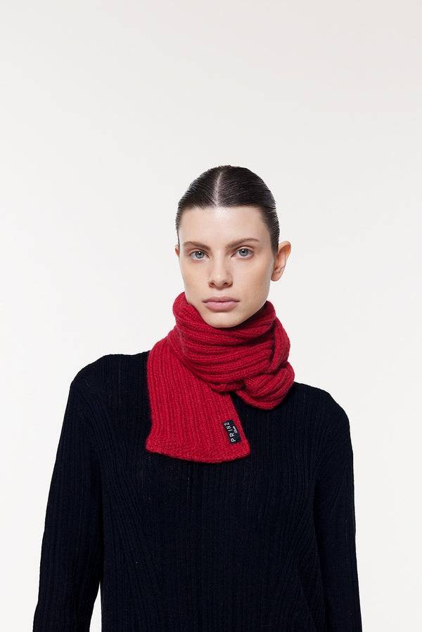 Prinz Berlin Kaschmir Kurzschal Hand Knit Rot Bestseller