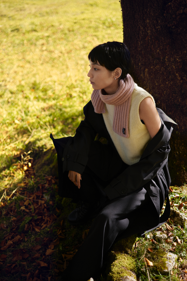 Prinz Berlin Kaschmir Kurzschal Hand Knit Rosa Räumungsverkauf