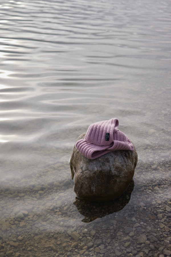 Prinz Berlin Kaschmir Kurzschal Hand Knit Rosa Räumungsverkauf